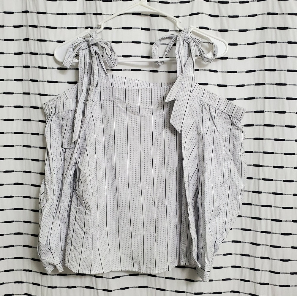 A New Day Off The Shoulder Tie Strap Tank